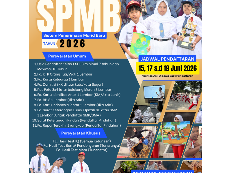 SPMB SLBN BOGOR SUDAH DIBUKA!!!!